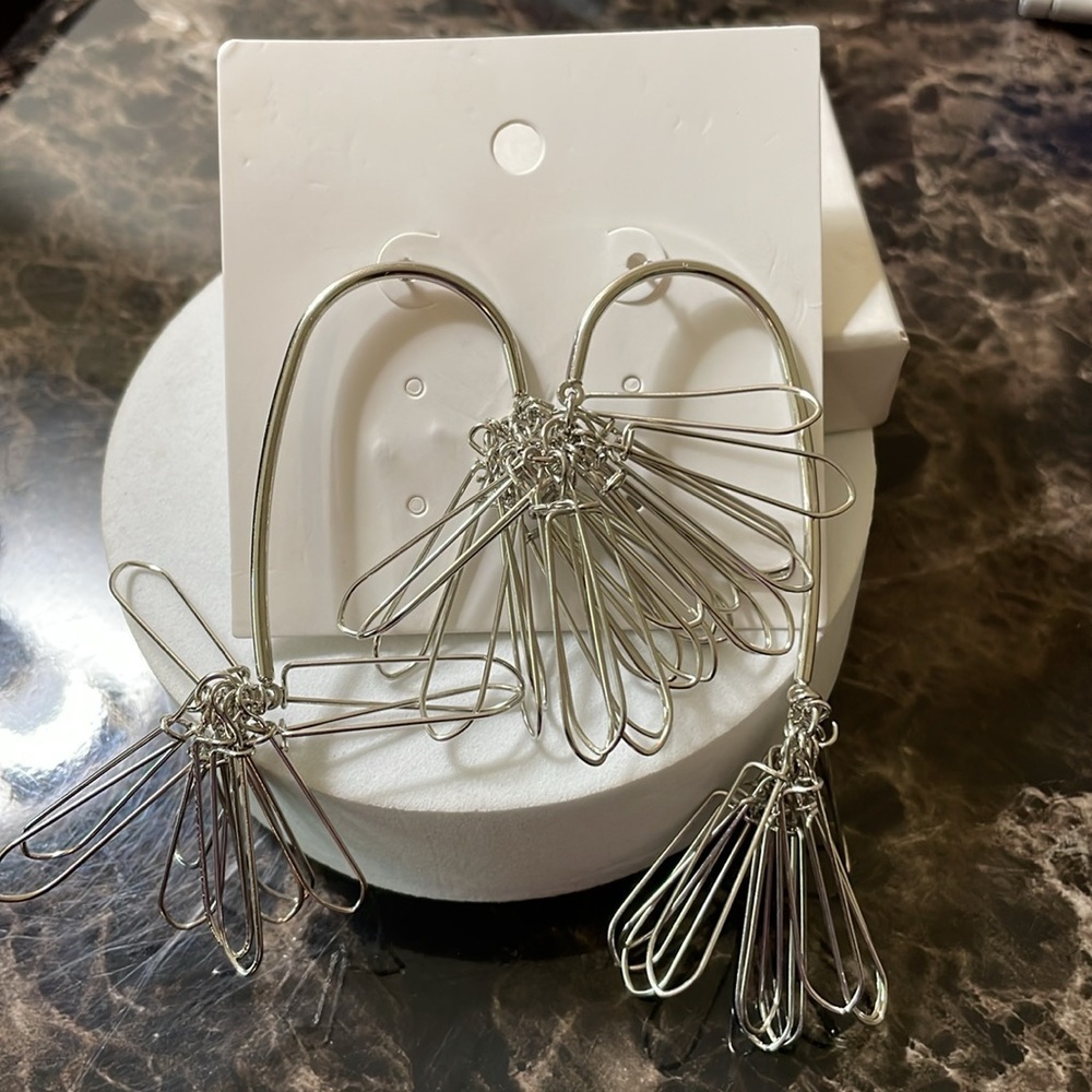 Silver Drop Earrings - Picture 12 of 13